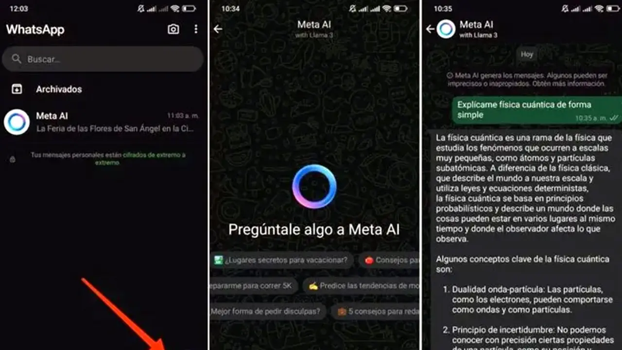 Meta AI se suma como un contacto nuevo en WhatsApp.