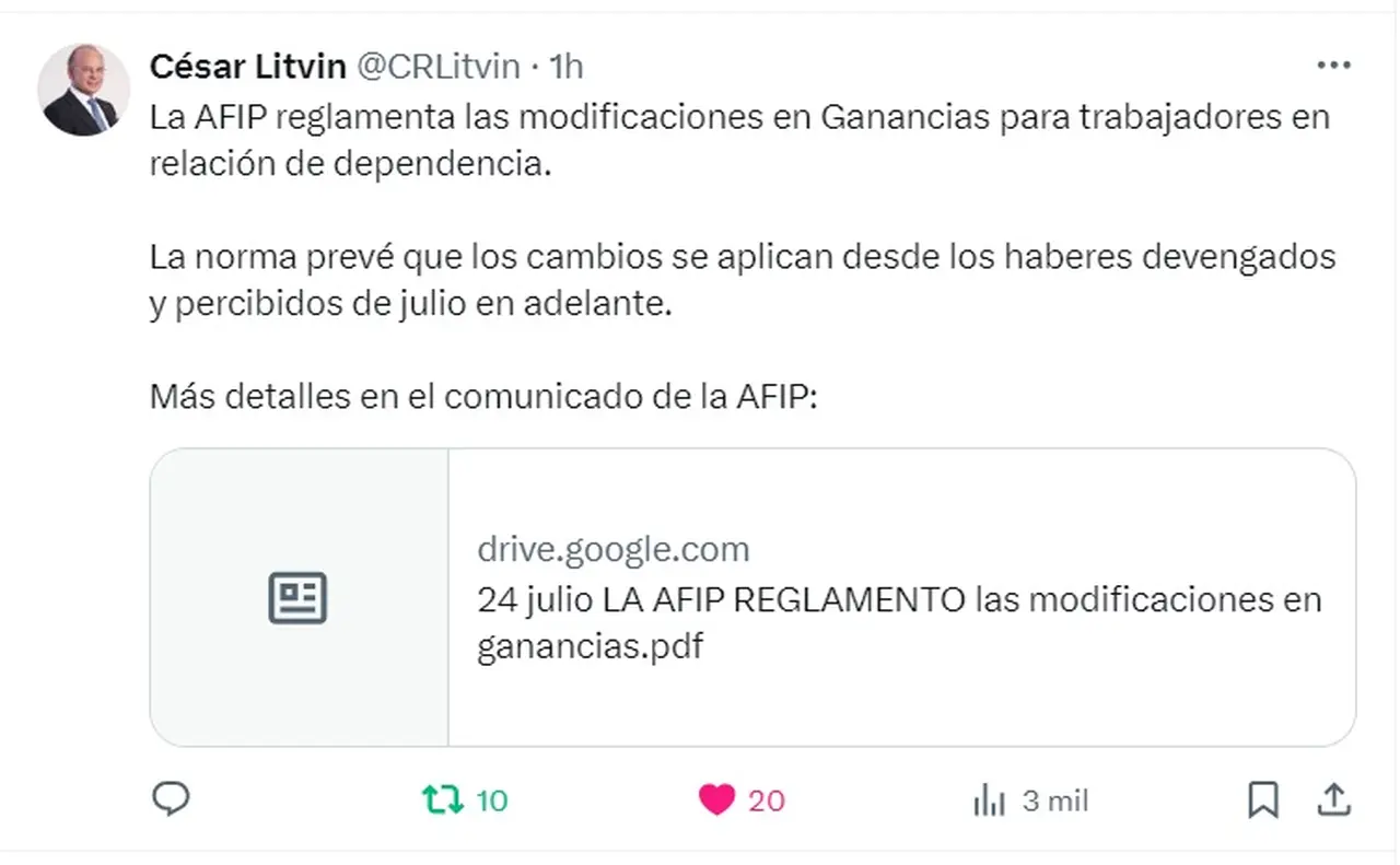 Ganancias: alcance de la reglamentación