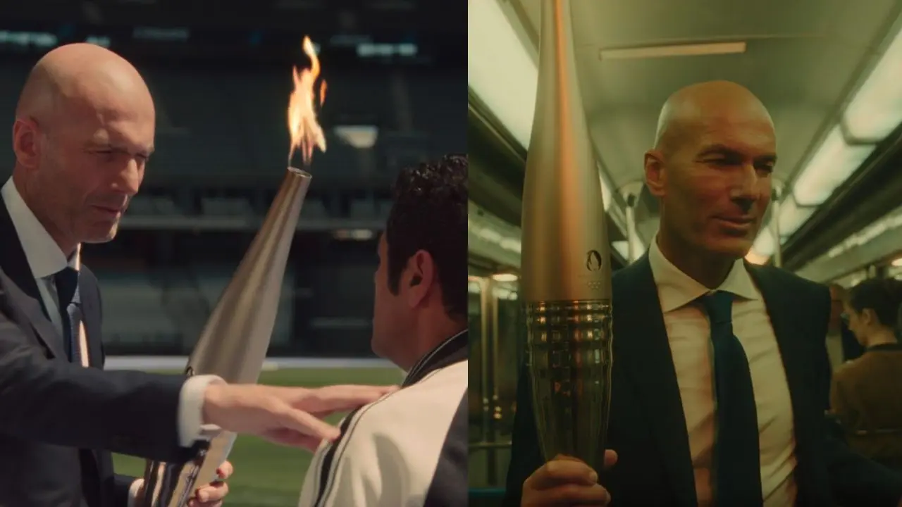 El ex futbolista Zinedine Zidane, en el video que dio inicio a la ceremonia