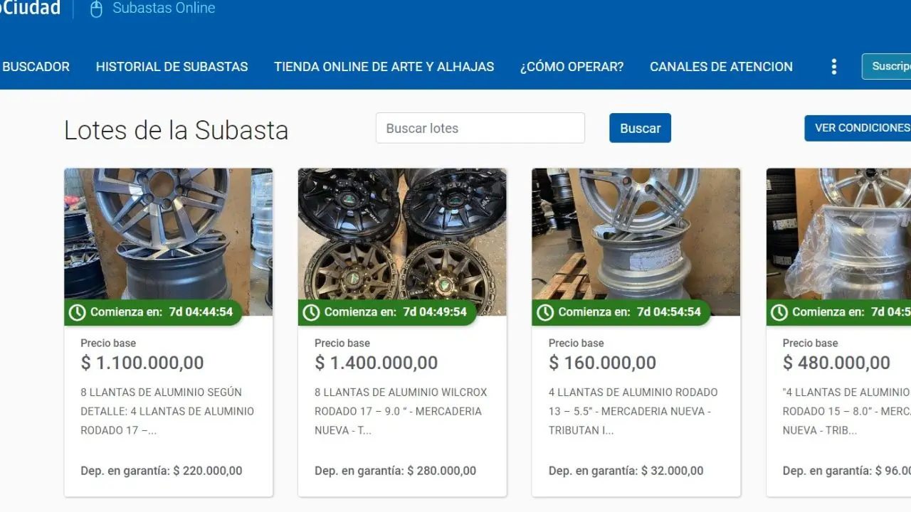AFIP Aduana subasta celulares, llantas y repuestos para autos: cómo participar