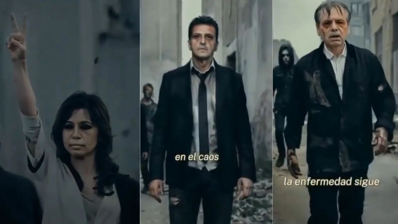 Javier Milei subió un video con Cristina Kirchner, Sergio Massa y Alberto Fernández, como zombies