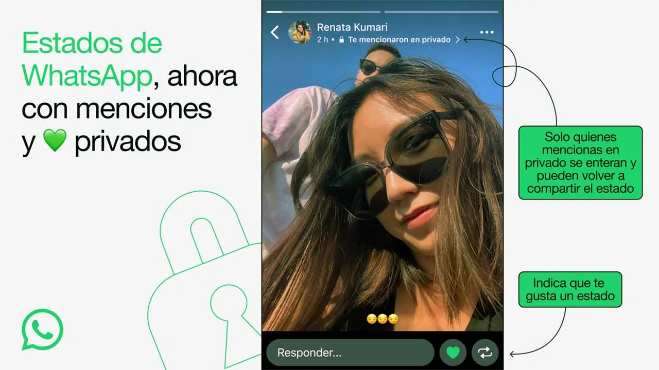 Los cambios en los estados de WhatsApp.