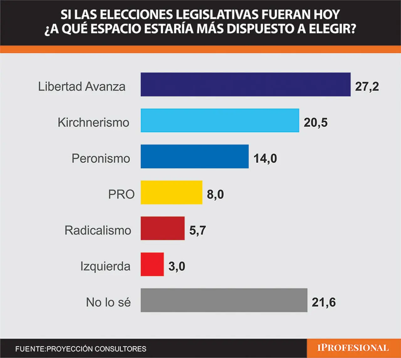 Pese a las críticas hacia la gestión el oficialismo lidera las preferencias electorales para 2025
