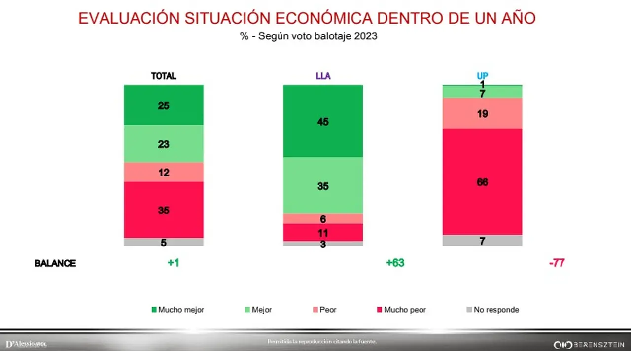 Cómo estará la economía en un año, según a quién votó en el balotaje