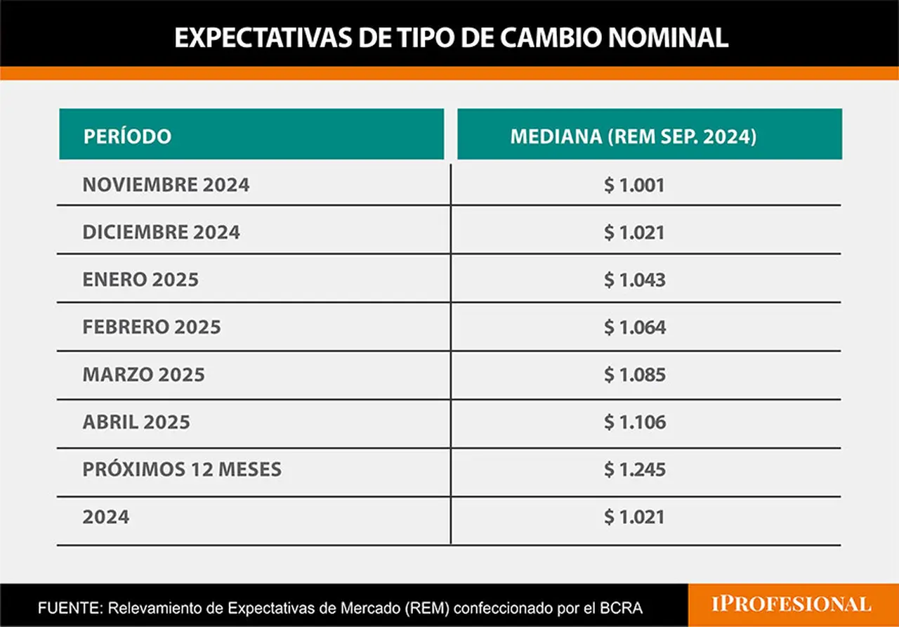 El precio de dólar para los próximos meses, según el REM.
