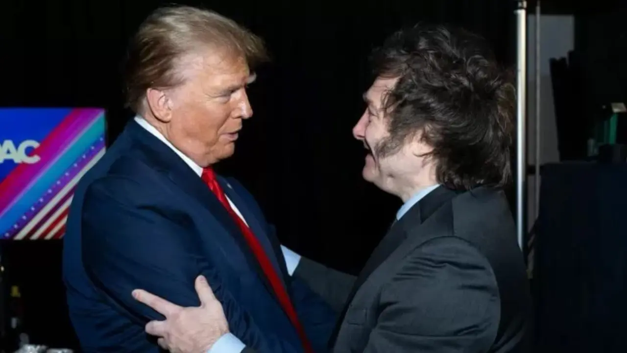 Donald Trump con Javier Milei