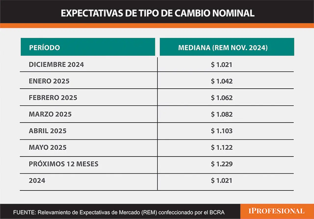 El precio del dólar mayorista sería de $1.229 para fin de noviembre.