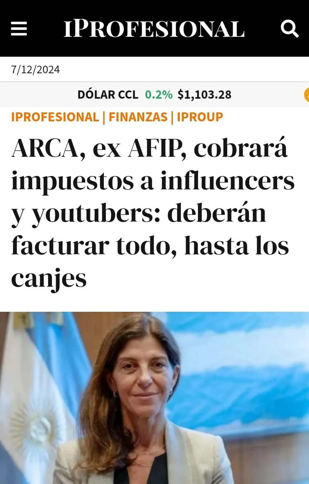 Hace dos días, iProfesional había adelantado la creación del nuevo impuesto para influencers.