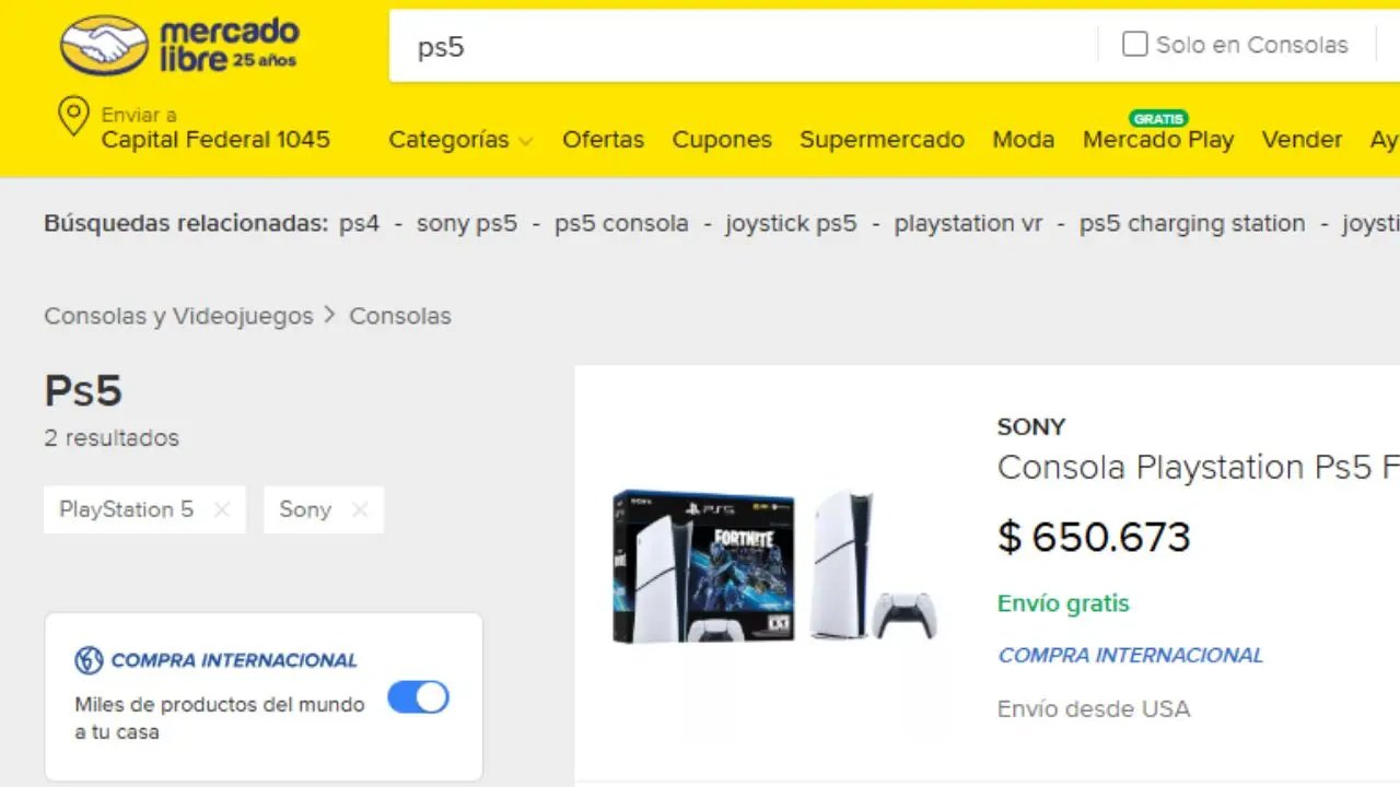 Ya se pude comprar en el exterior desde Mercado Libre