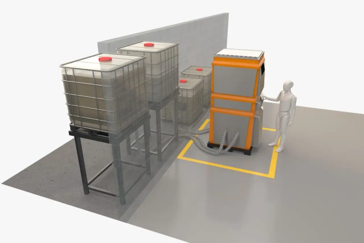 El proyecto de la máquina de fabricación de biodiesel.