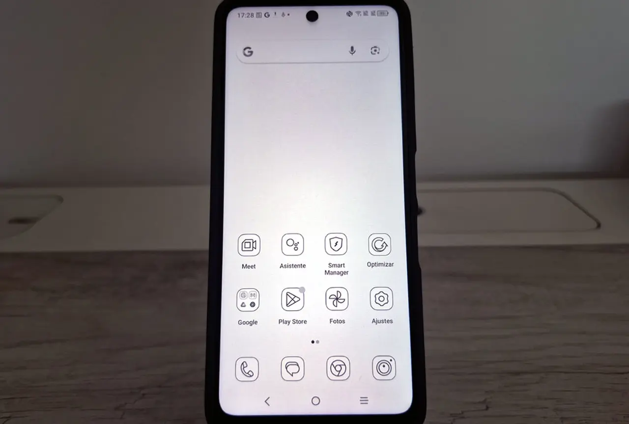 Pantalla de inicio monocromática del TCL 50 Pro Nxtpaper 5G