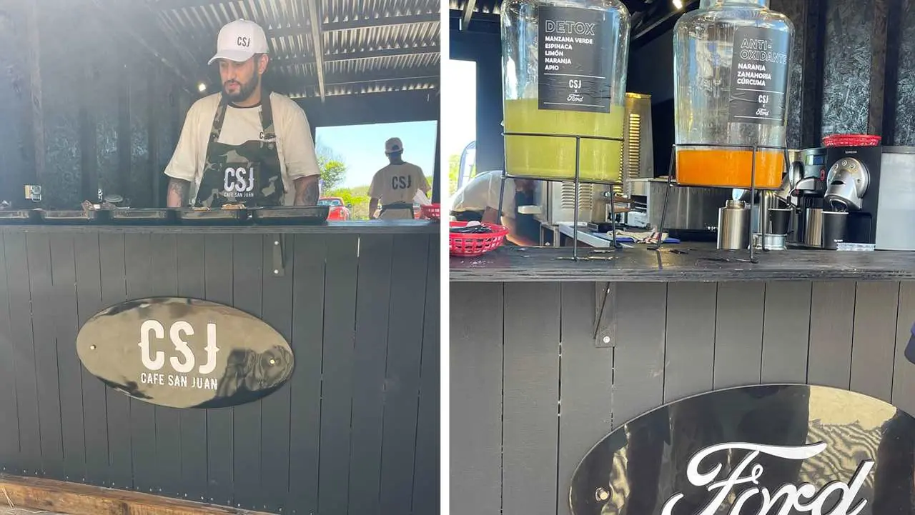 Un desayuno a cargo de Café San Juan recibe a los clientes.