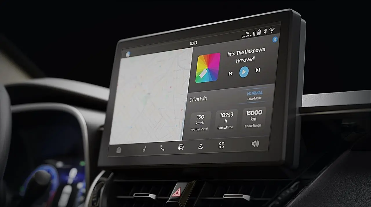 Nueva pantalla de 10 pulgadas para el Toyota Corolla Cross.