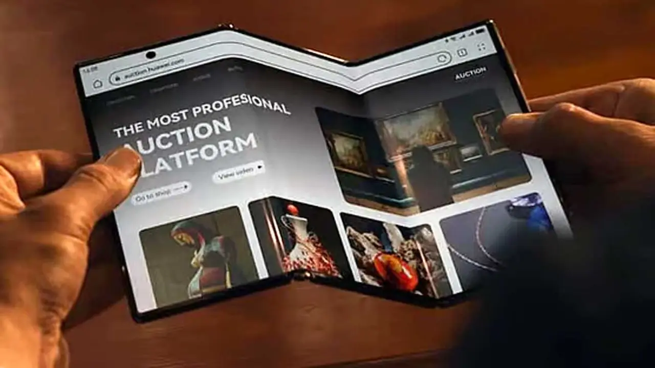Esto es lo que se sabe sobre el sorprendente celular de Samsung con triple pantalla