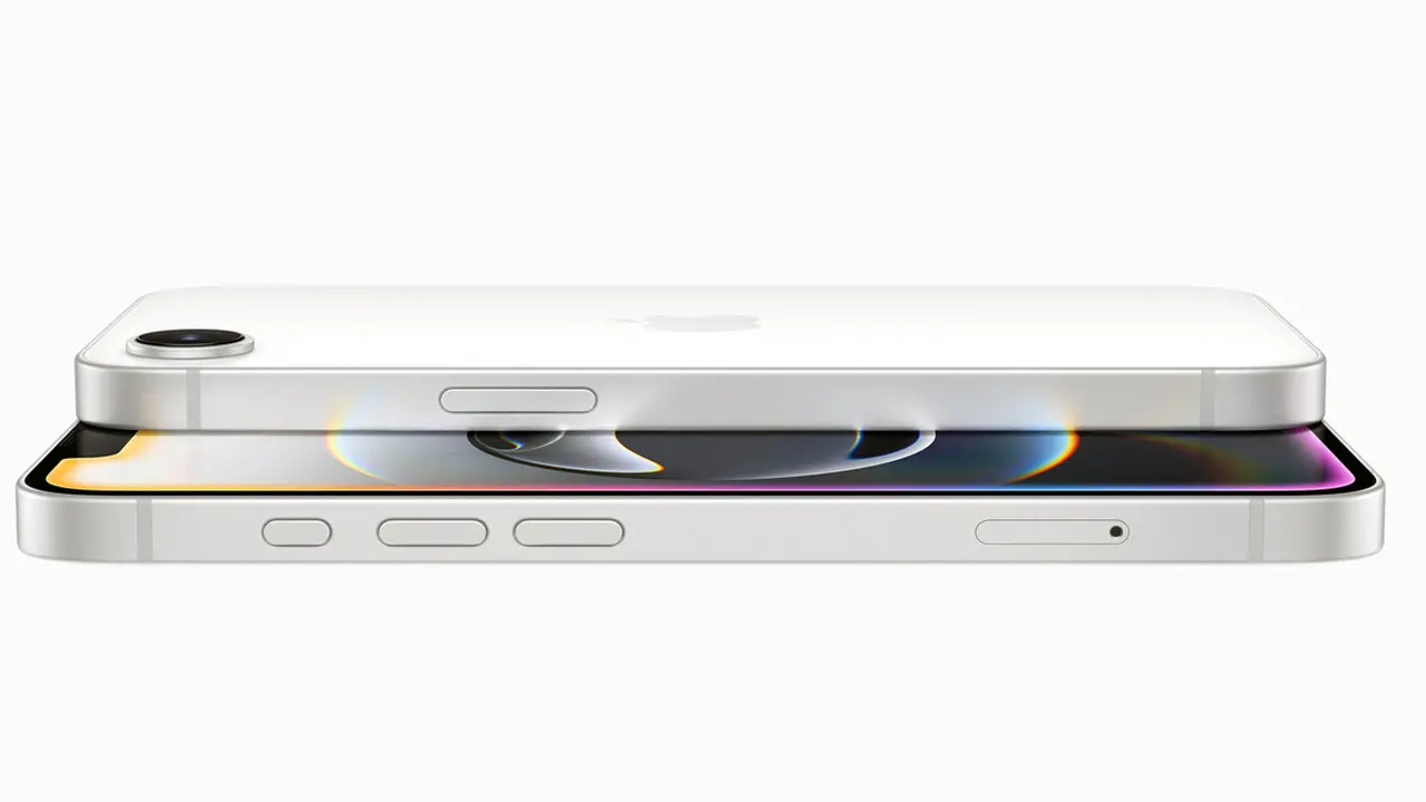 Bordes laterales del iPhone 16e.