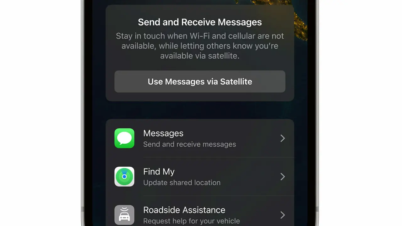 El iPhone 16e podrá recibir mensajes vía satélite.
