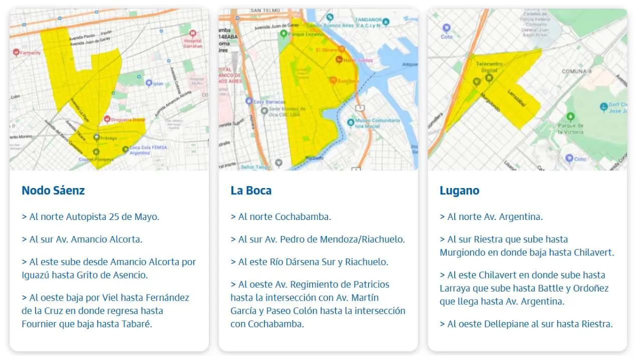 Tres de los barrios donde el Banco Ciudad tiene tasa preferencial