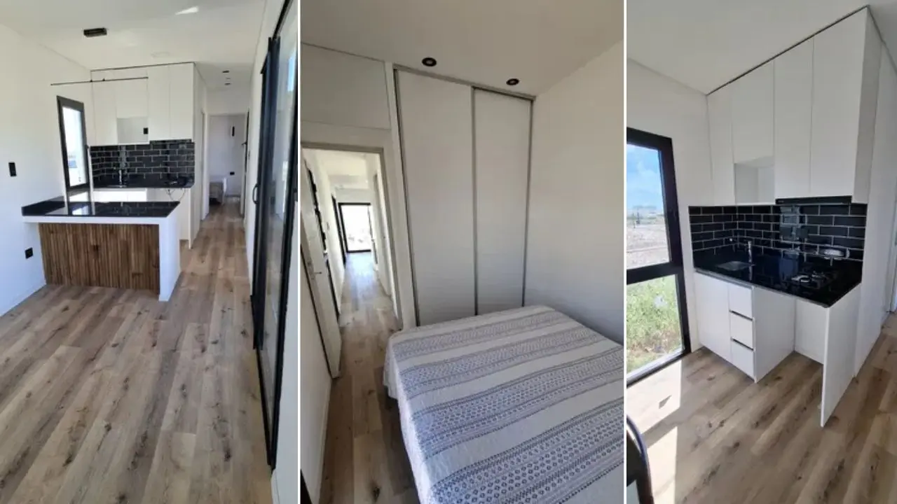 Así es por dentro la casa container que se vende en Mercado Libre