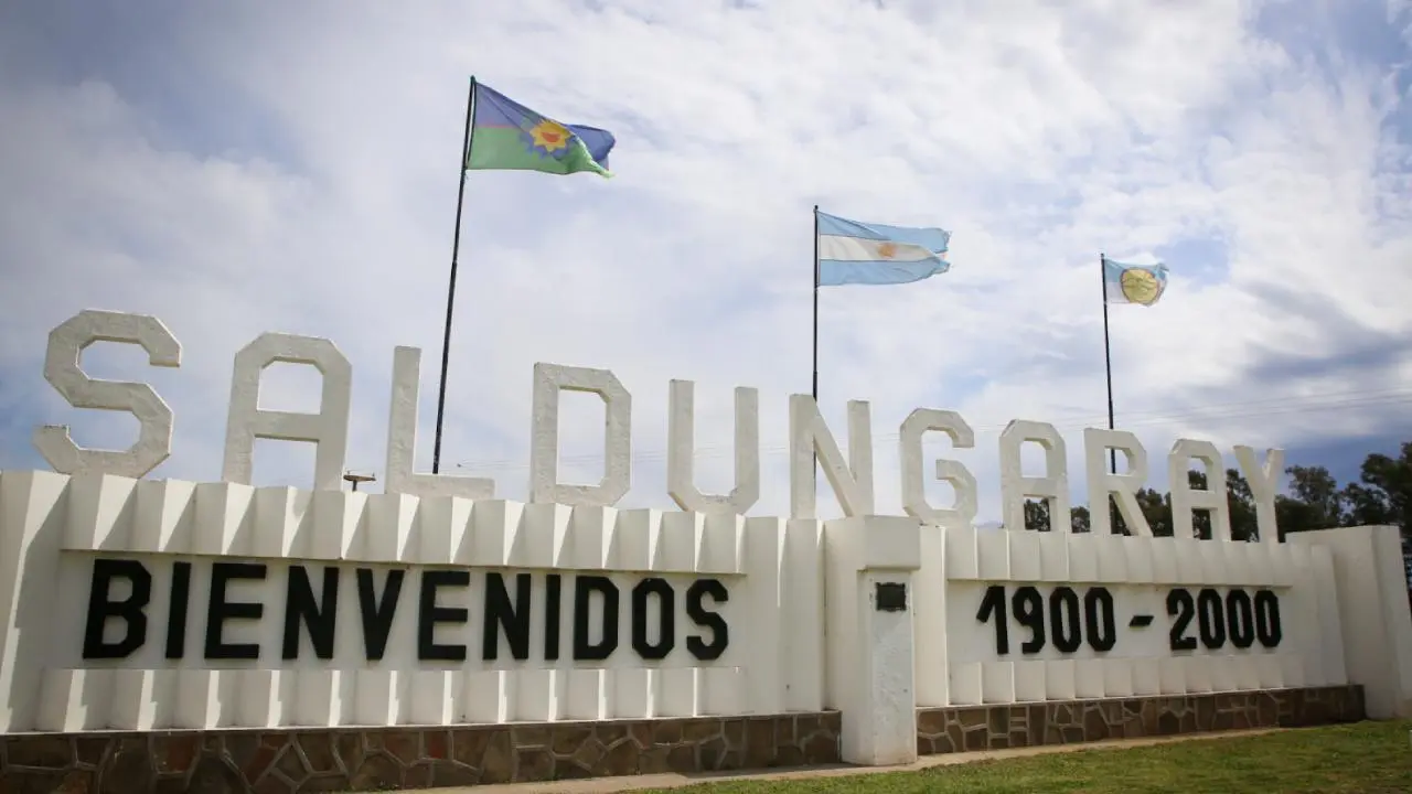 El ingreso a Saldungaray, en el Sudoeste de la provincia de Buenos Aires