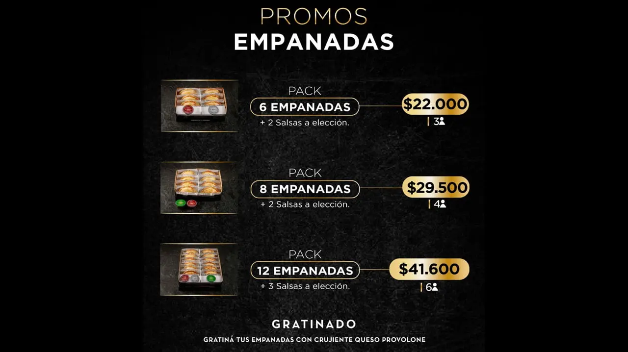 Los precios de las empanadas de Mi Gusto a fines de mayo de 2025