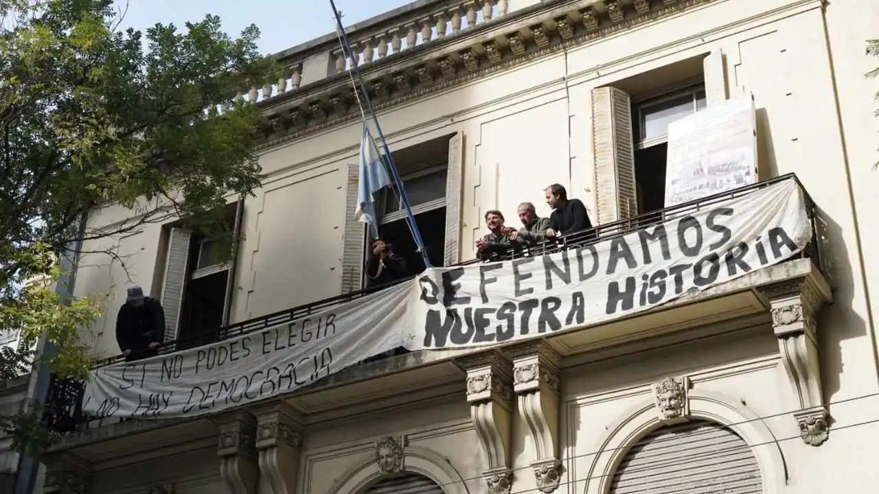 Grabois, en la toma del Instituto Perón en junio de 2025: fue imputado