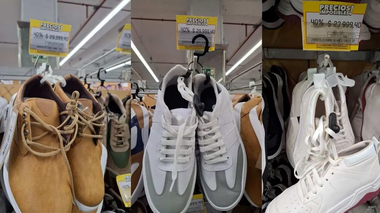 Otros de los modelos de zapatillas que se pueden comprar en Coto