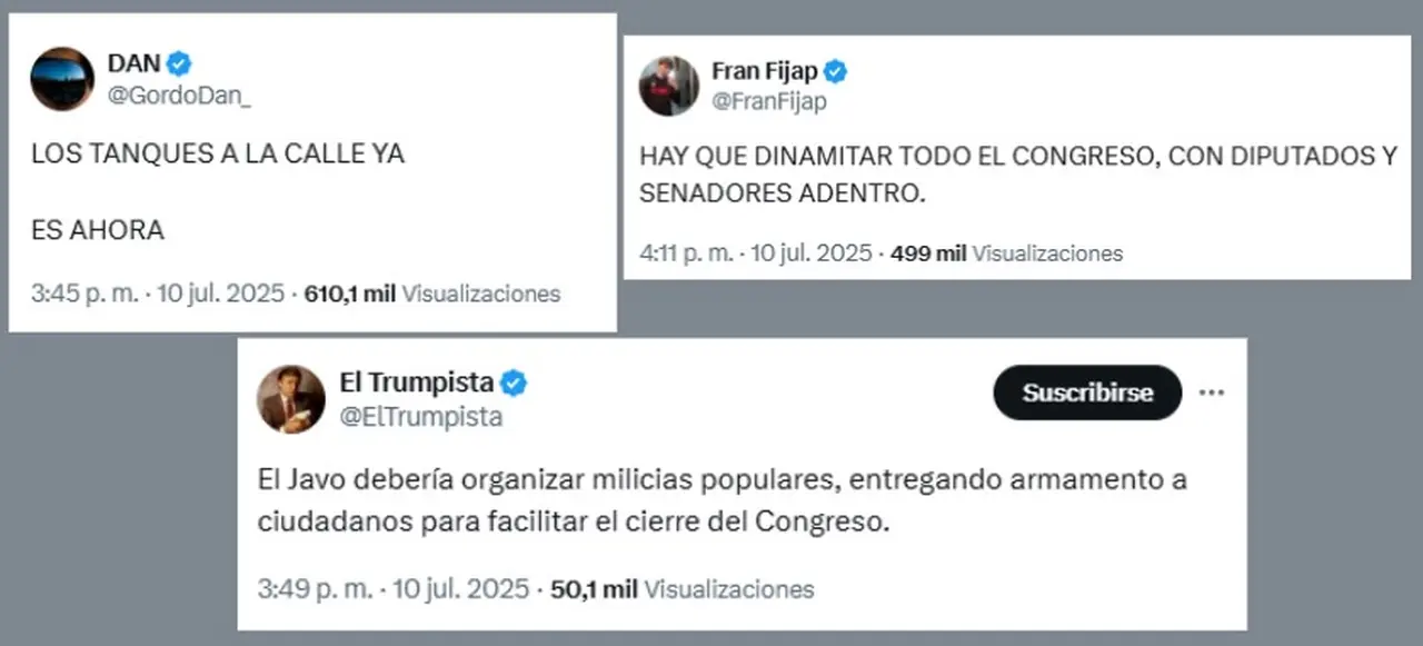 Los mensajes de los libertarios en redes