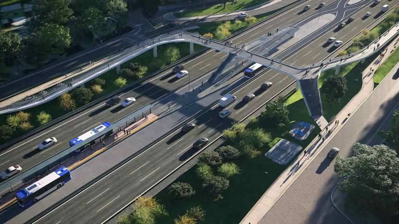 Así quedará la Autopista Dellepiane una vez terminada la megaobra que está llevando a cabo la Ciudad