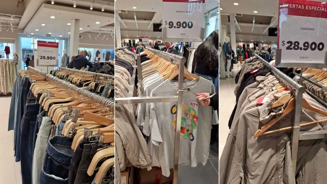 Jeans, remeras y buzos a precios bajos, en el corazón del centro porteño