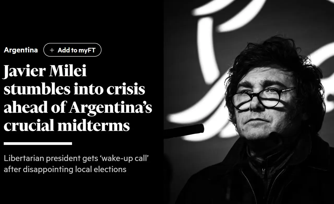 Financial Times sobre Javier Milei