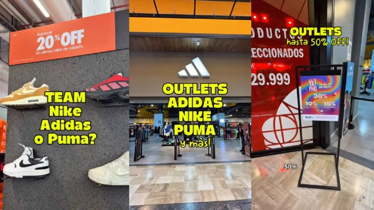Outlet de Adidas, Nike y Puma