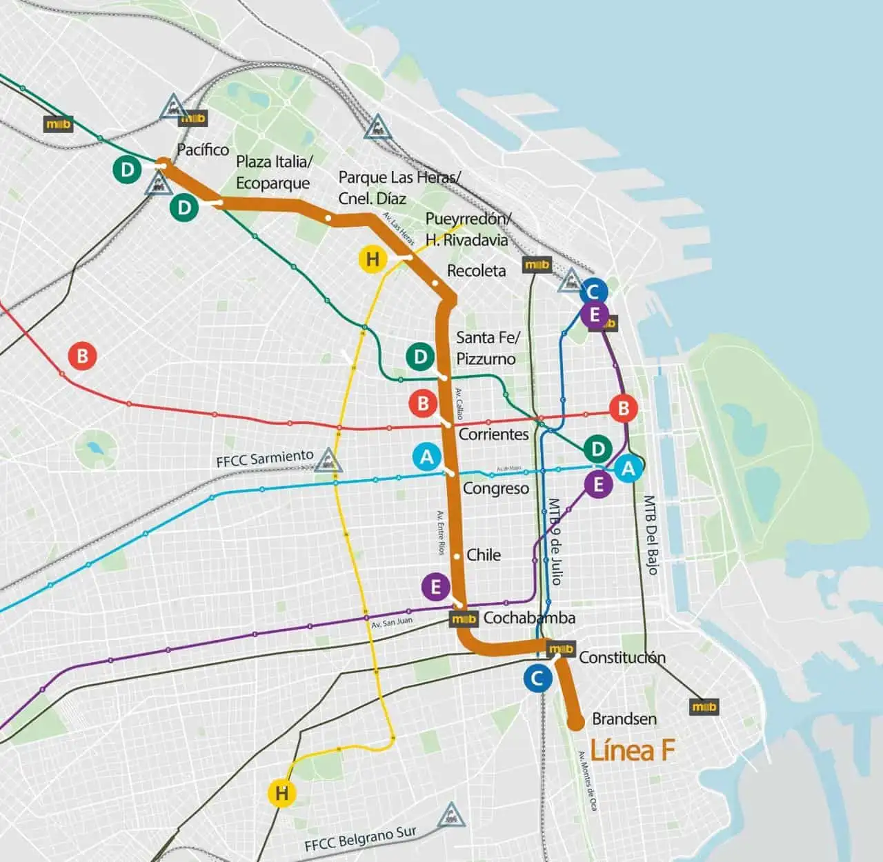 El recorrido de la futura línea F