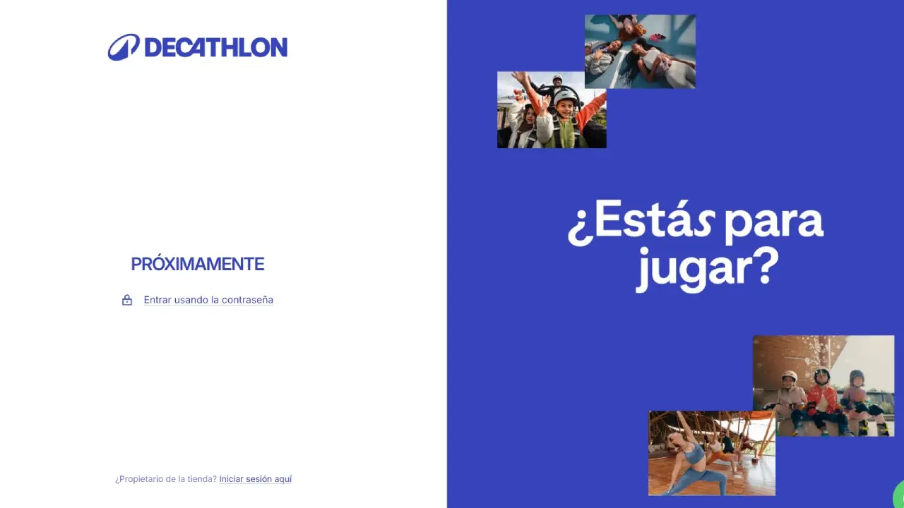 El sitio web de Decathlon anticipa la inminente apertura y venta online de todos sus productos