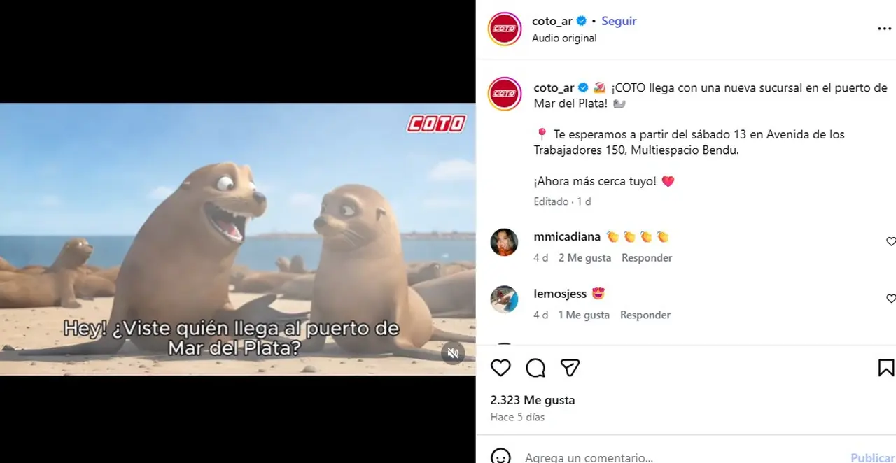 El anuncio de la apertura del nuevo Coto en Mar del Plata