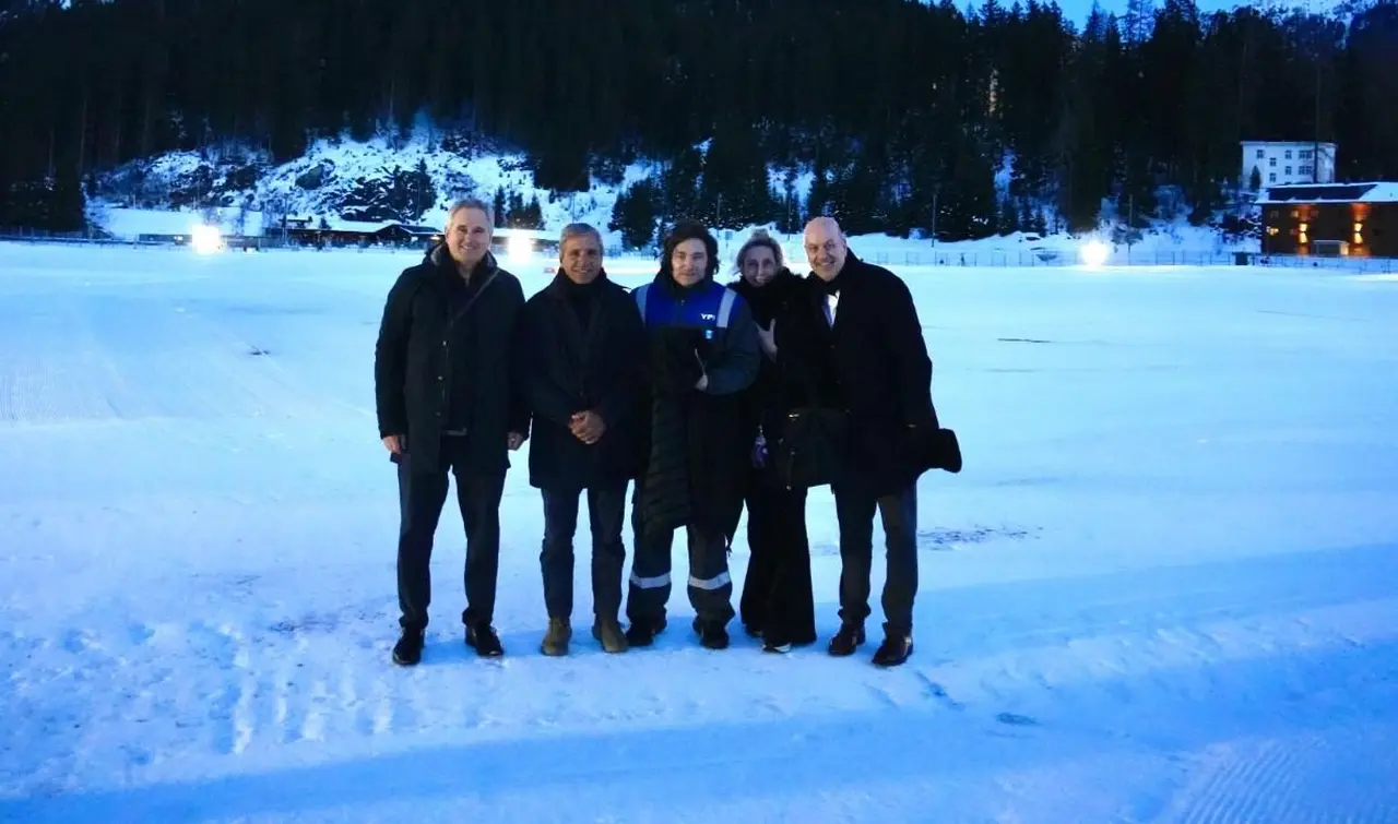 El presidente Javier Milei llegó a Davos con su equipo