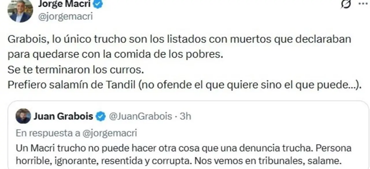 El cruce en redes entre Jorge Macri y Juan Grabois