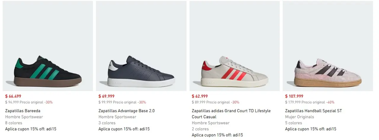 Adidas vende zapatillas con descuento por el Día de los Enamorados