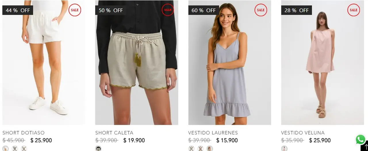 Shorts y vestidos en Indian con hasta 60% de descuento