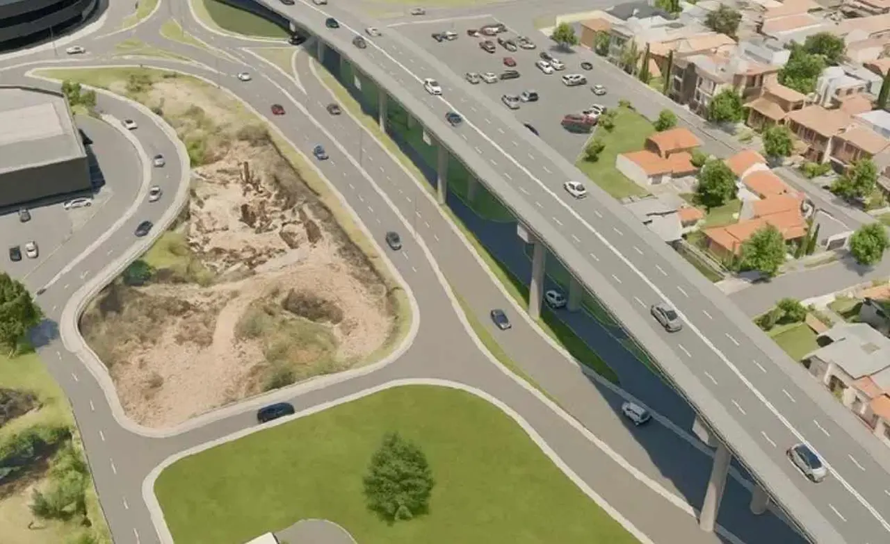 Así quedará el puente elevado en la ciudad de Neuquén tras la obra en el Acceso Norte