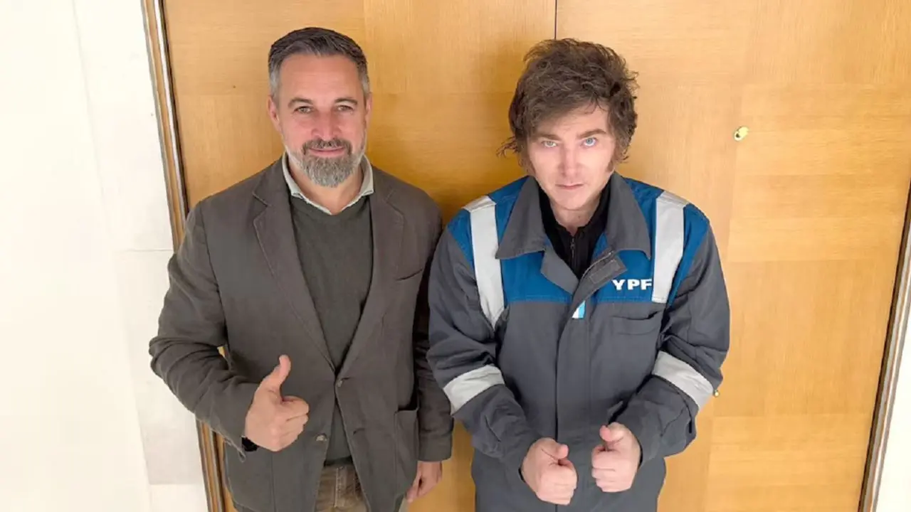 Javier Milei se reunió en España con el líder de Vox en la previa al Economic Forum