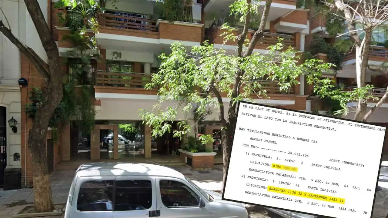 Adorni compró el departamento en Caballito por u$s230.000, con un crédito no bancario y sin vender otras propiedades