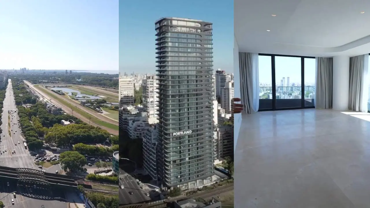 Ducha con vista al Hipódromo y lujo extremo: así es el piso 34 de u$s 6.300.000 en una torre top