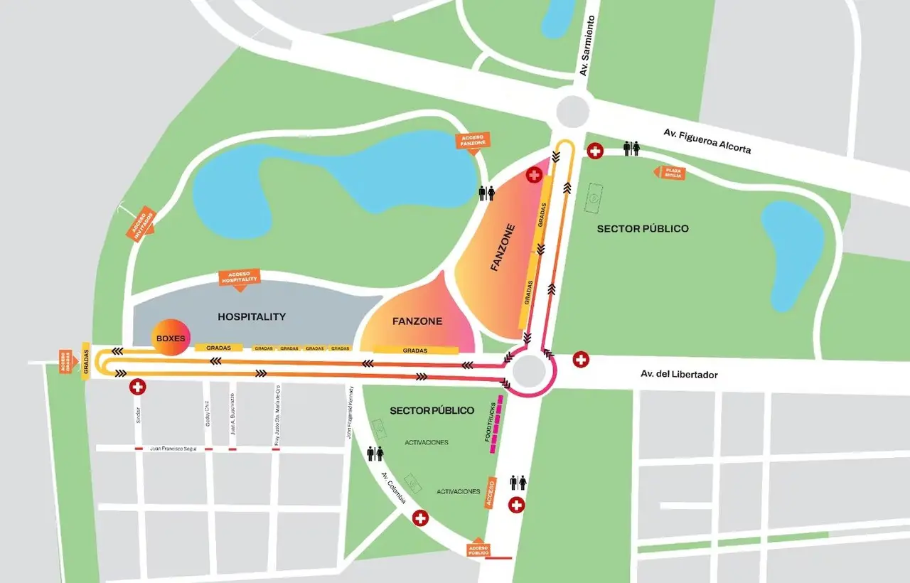 Así será el recorrido de Colapinto por Palermo