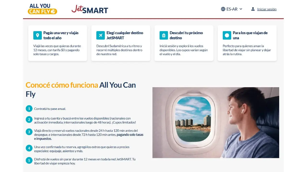 JetSmart puso a la venta una membresía anual por poco más de 600.000 pesos