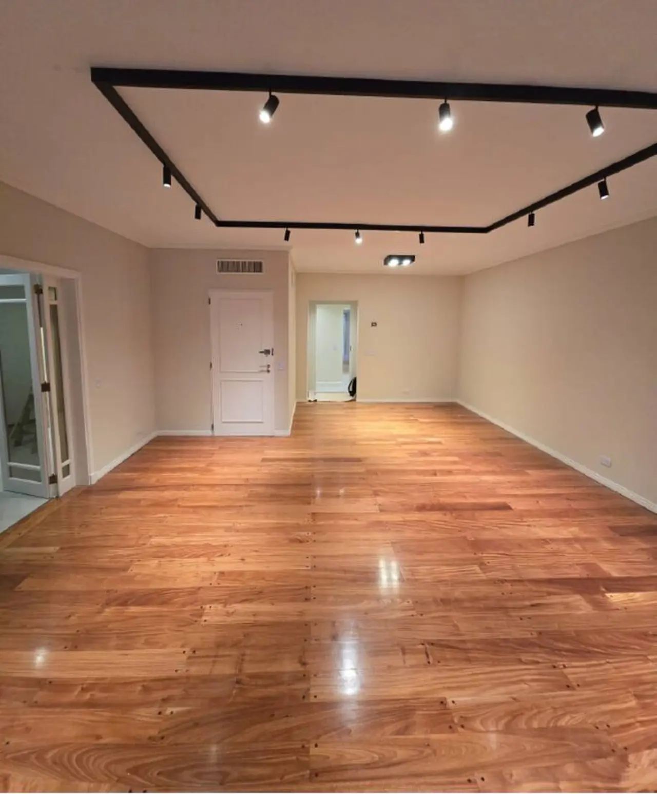 Así quedó el living renovado del departamento de Adorni