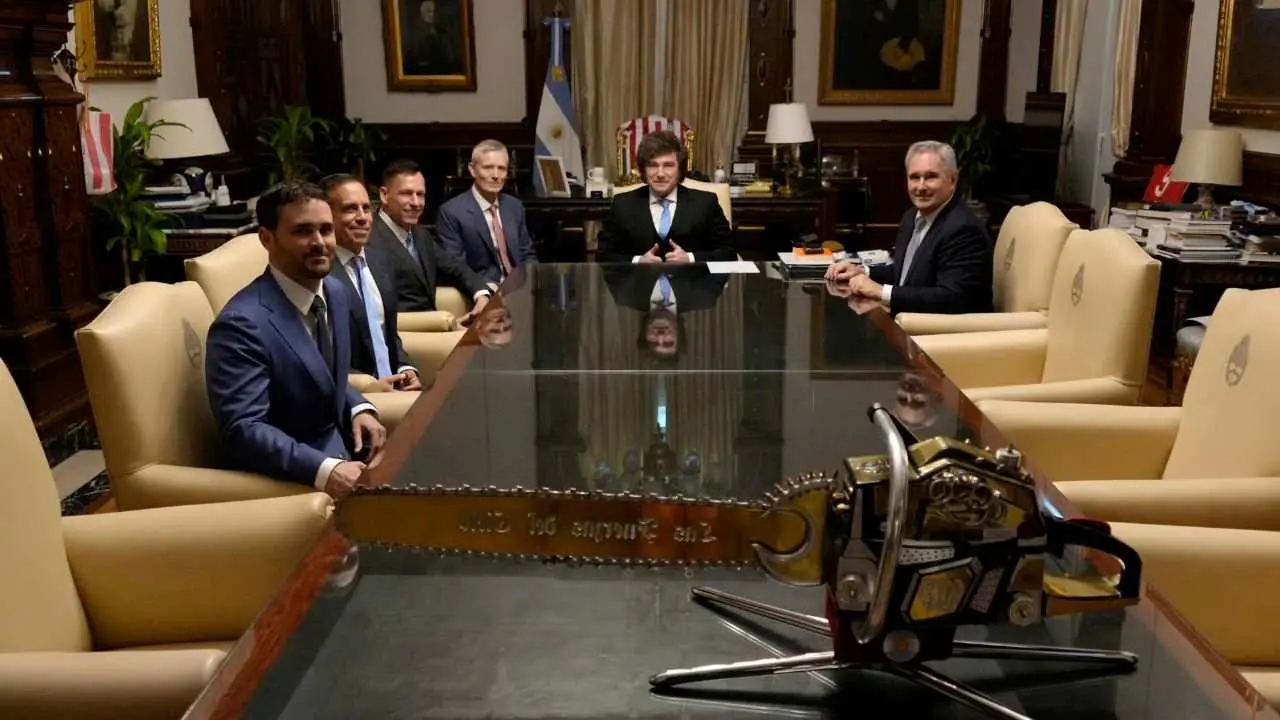 Javier Milei recibió a Thiel en Casa Rosada