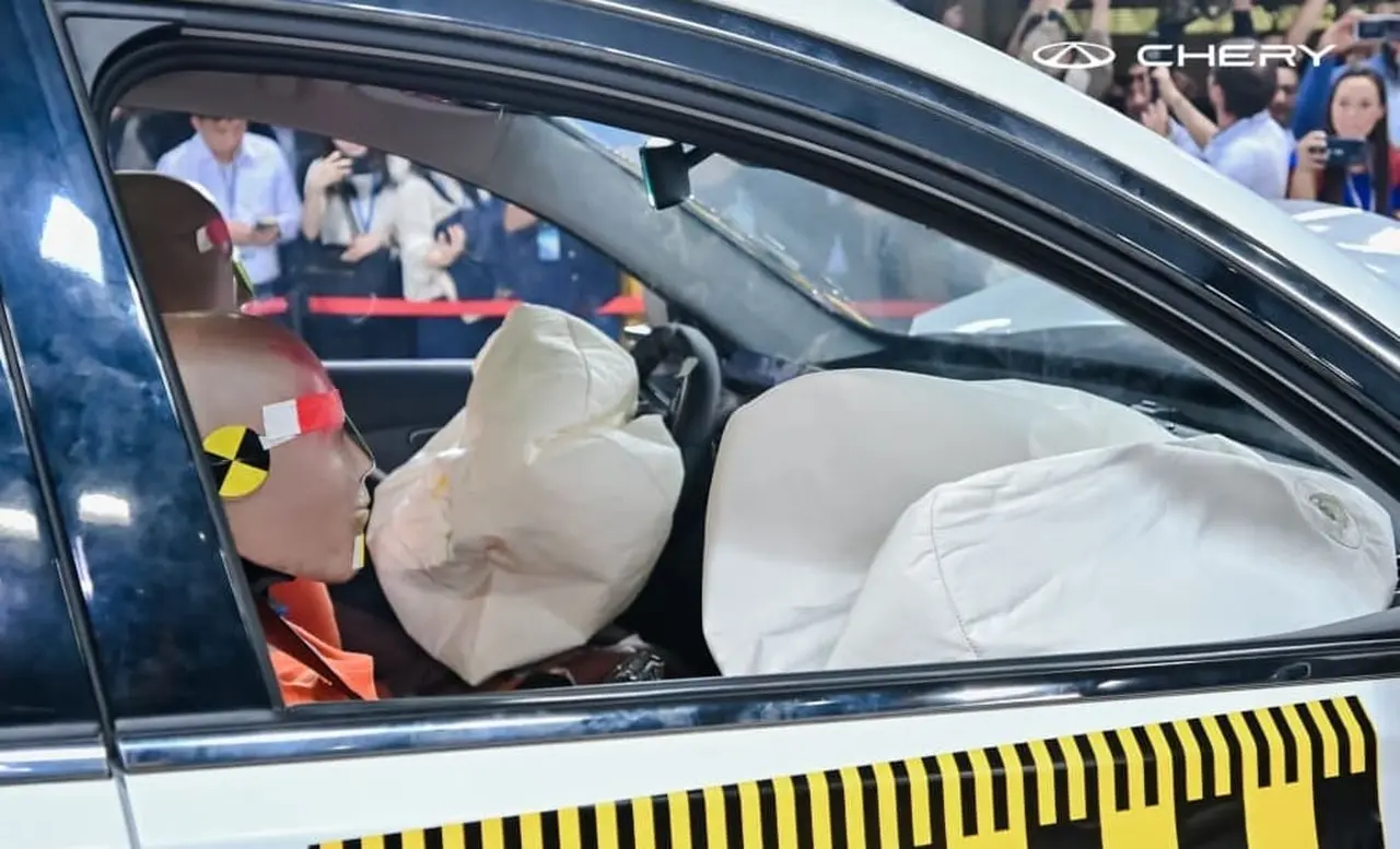 El modelo Chery Tiggo 9 fue protagonista de una exitosa prueba de seguridad.