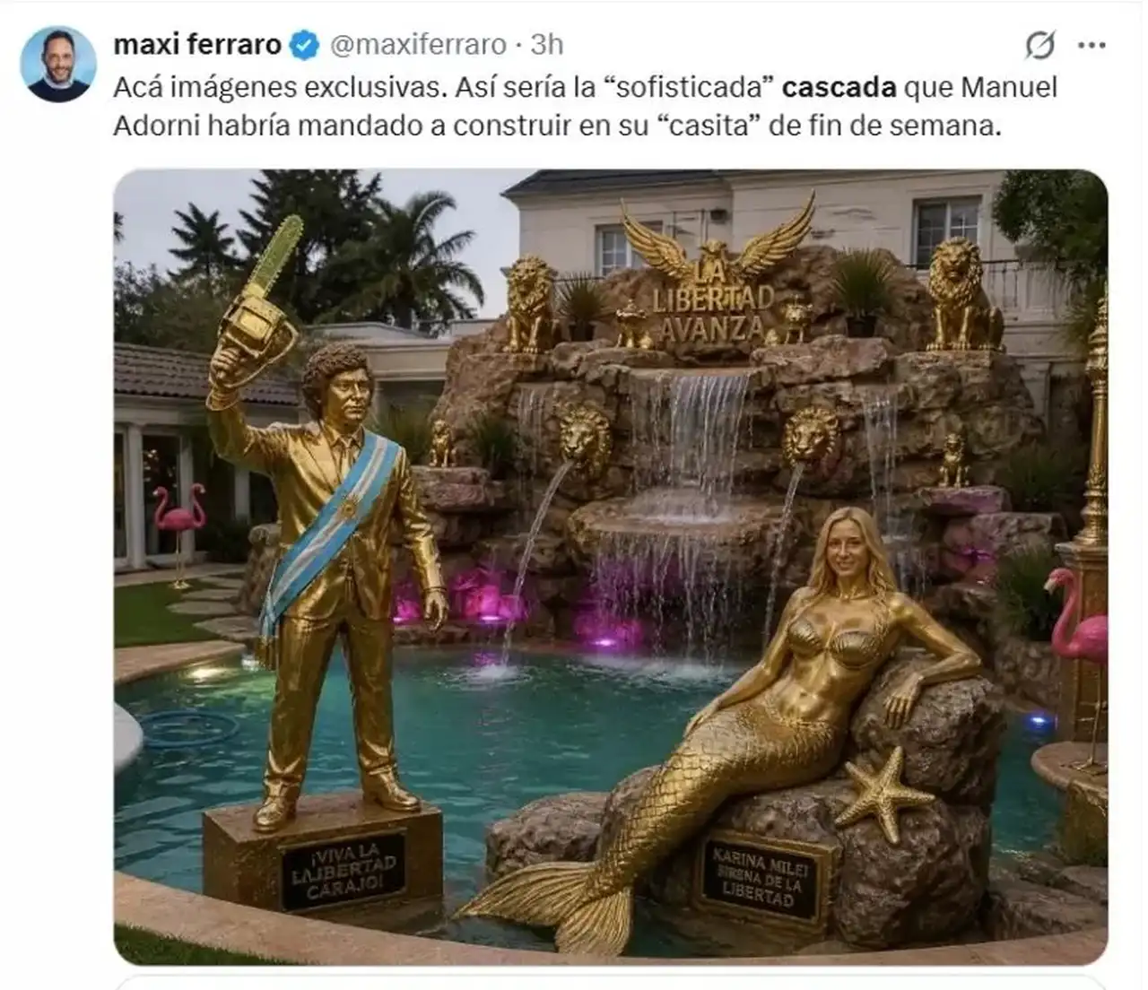 El diputado Ferraro también subió un meme contra el jefe de Gabinete