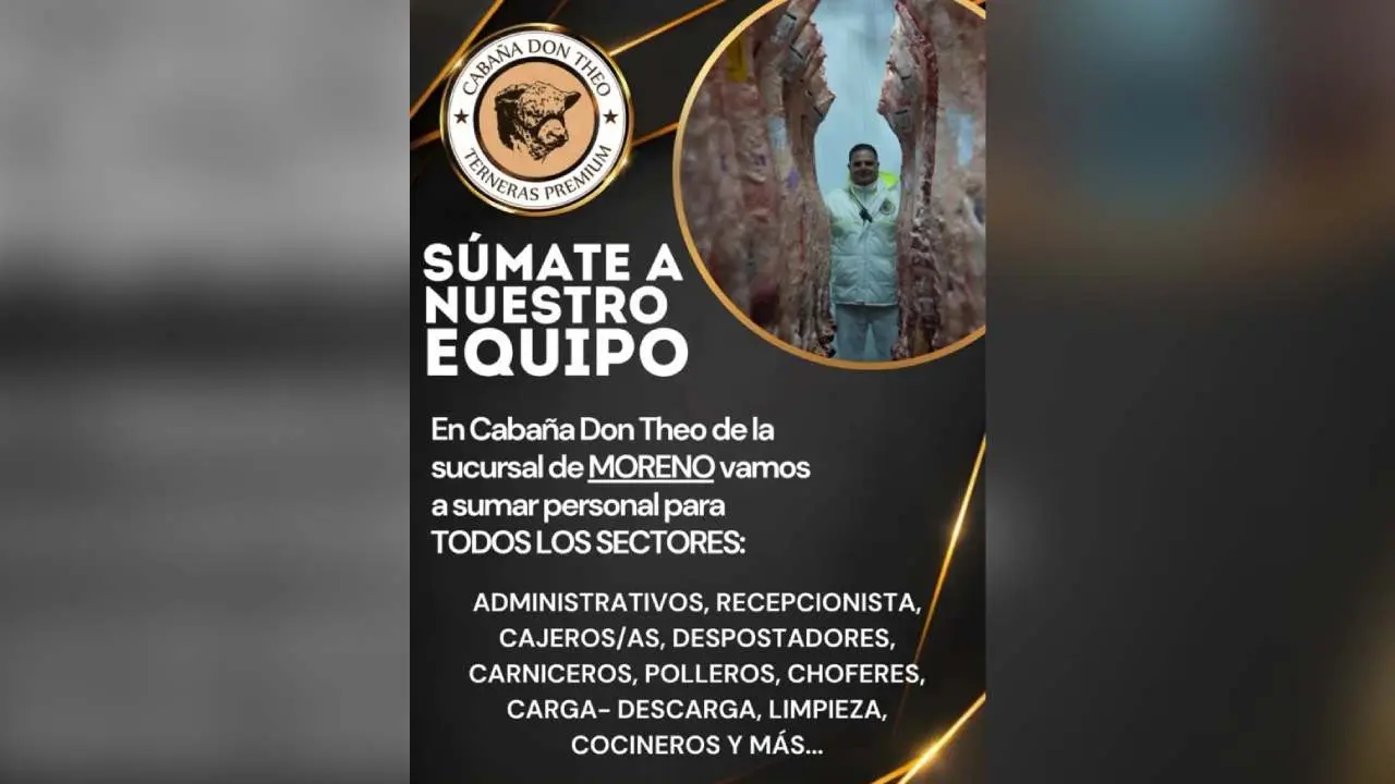 Cabaña Don Theo incorporará a unos 60 trabajadores para su nueva mega carnicería en Moreno