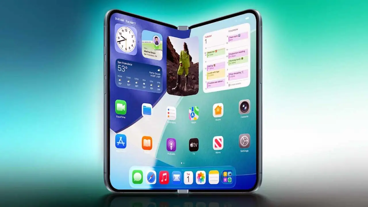 Supuesto iPhone plegable. Entre septiembre y octubre se develaría la incógnita de este modelo.